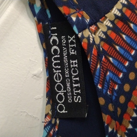 Papermoon Stitch Fix Geometric Womens Pullover Shirt Size MP - Picture 6 of 9